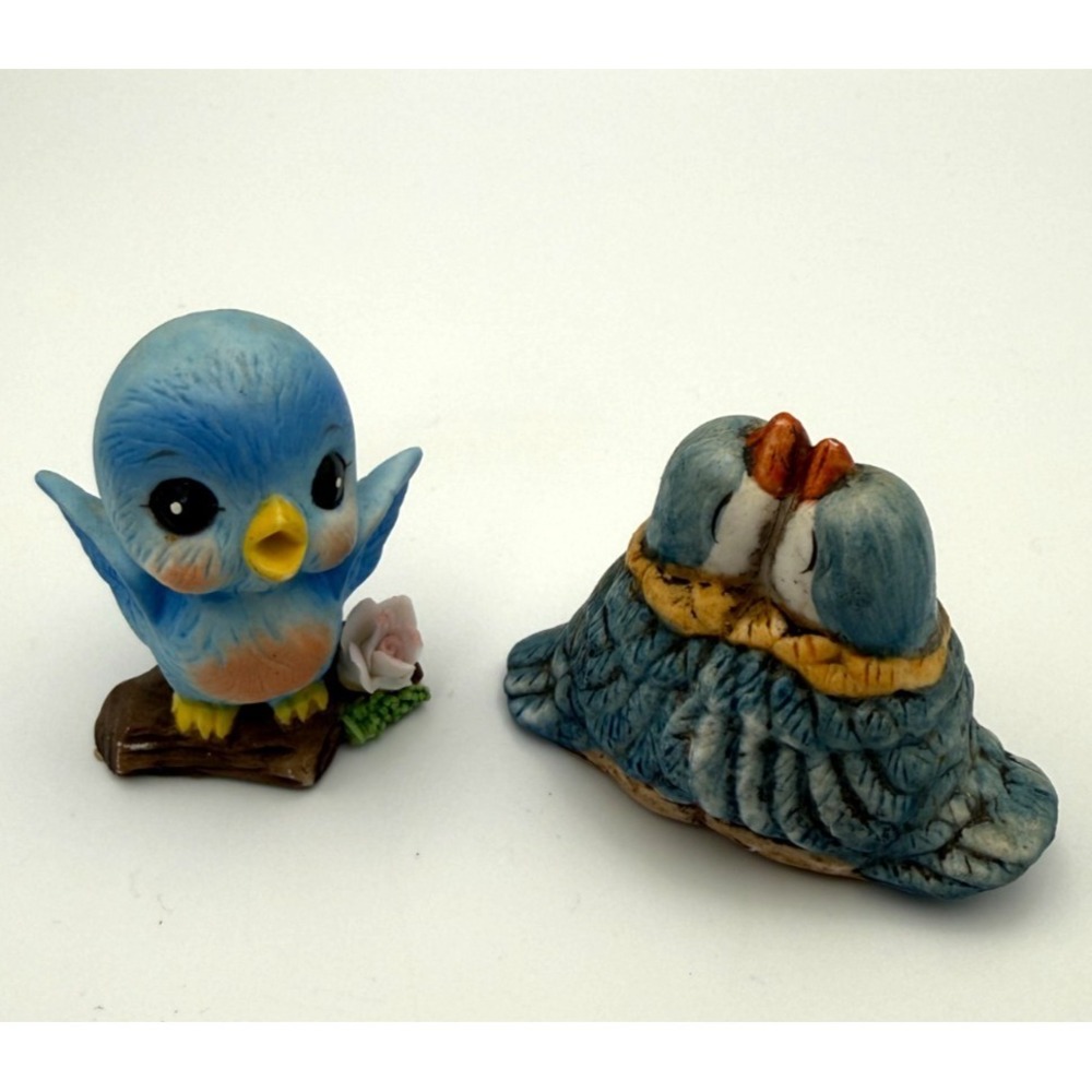 2-Josef Original Singing Bluebird & Keypoint Dallas BB Hug-VTG-Anthropomorphic